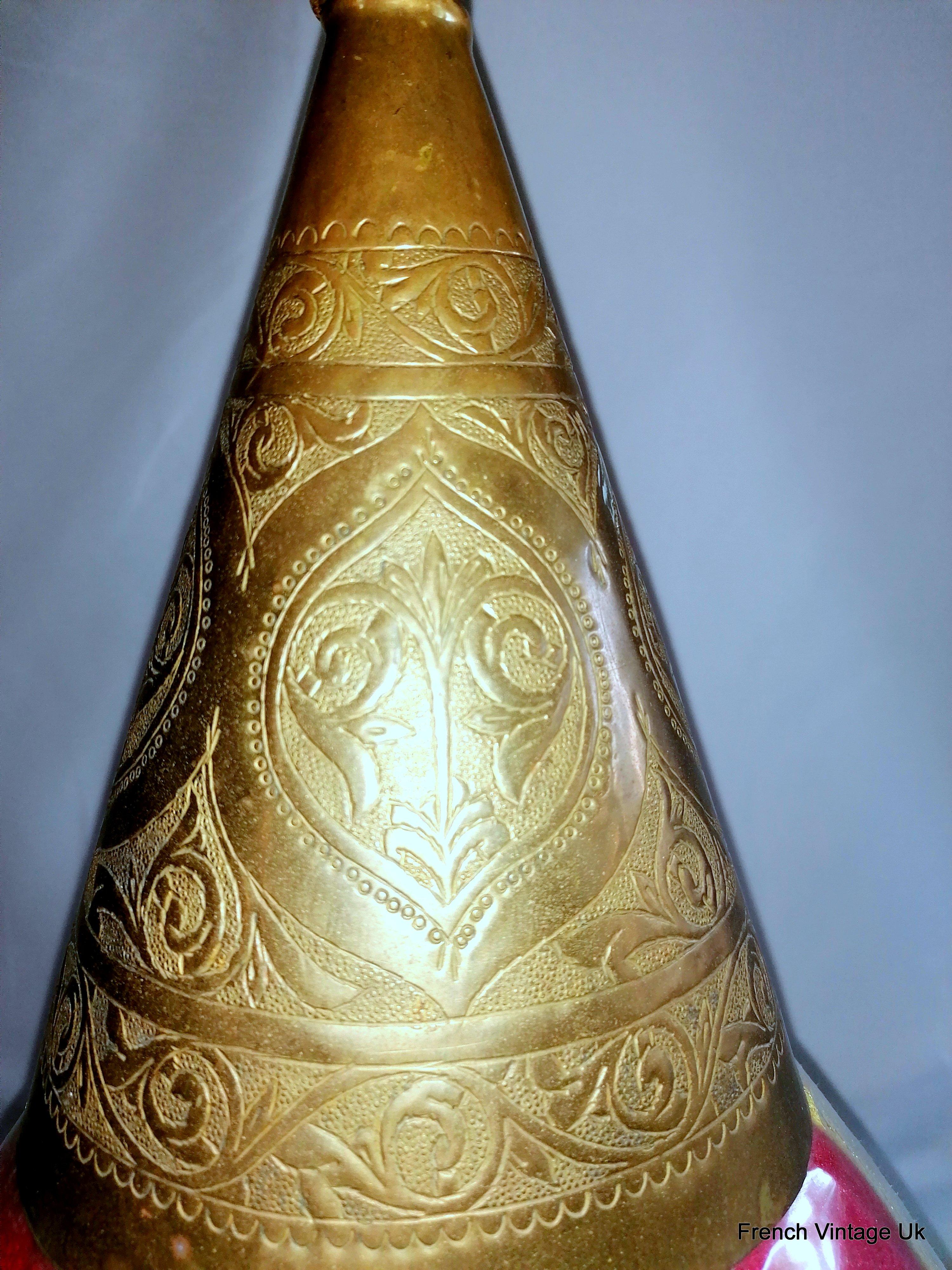 Brass Large Sized Medieval Conical Shaped Shade For Sale
