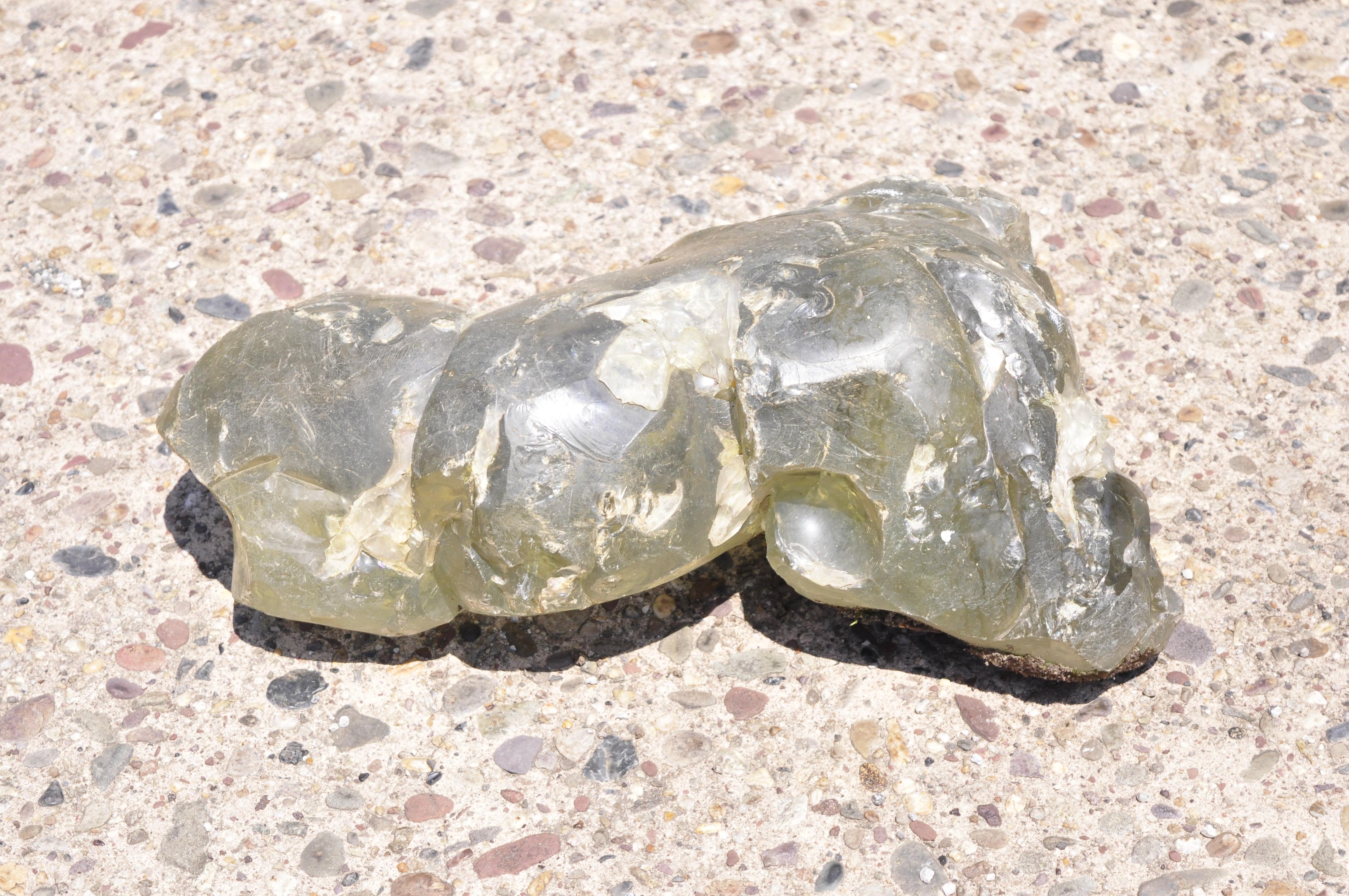 Large Slag Glass Green Chunk Rock 45 lbs Stone Garden Element For Sale 3