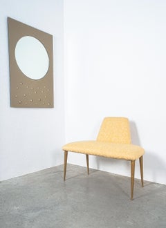 Large Smoked Mirror with Convex Bubble Dots