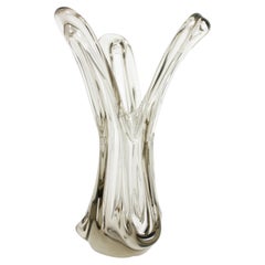 Large Smoked Murano Glass Vase