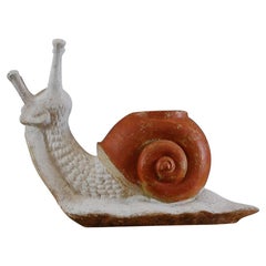 Large Snail Cast Stone Plant Holder