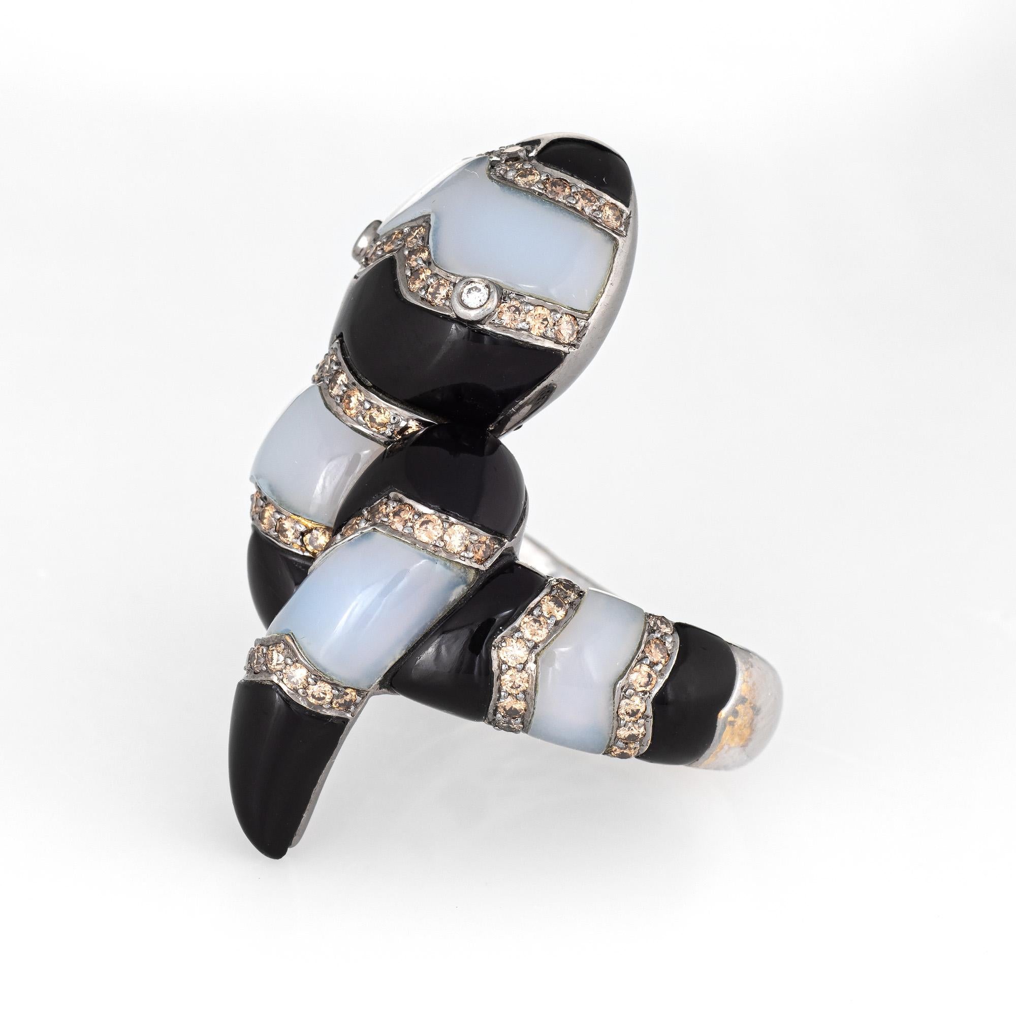 onyx snake ring
