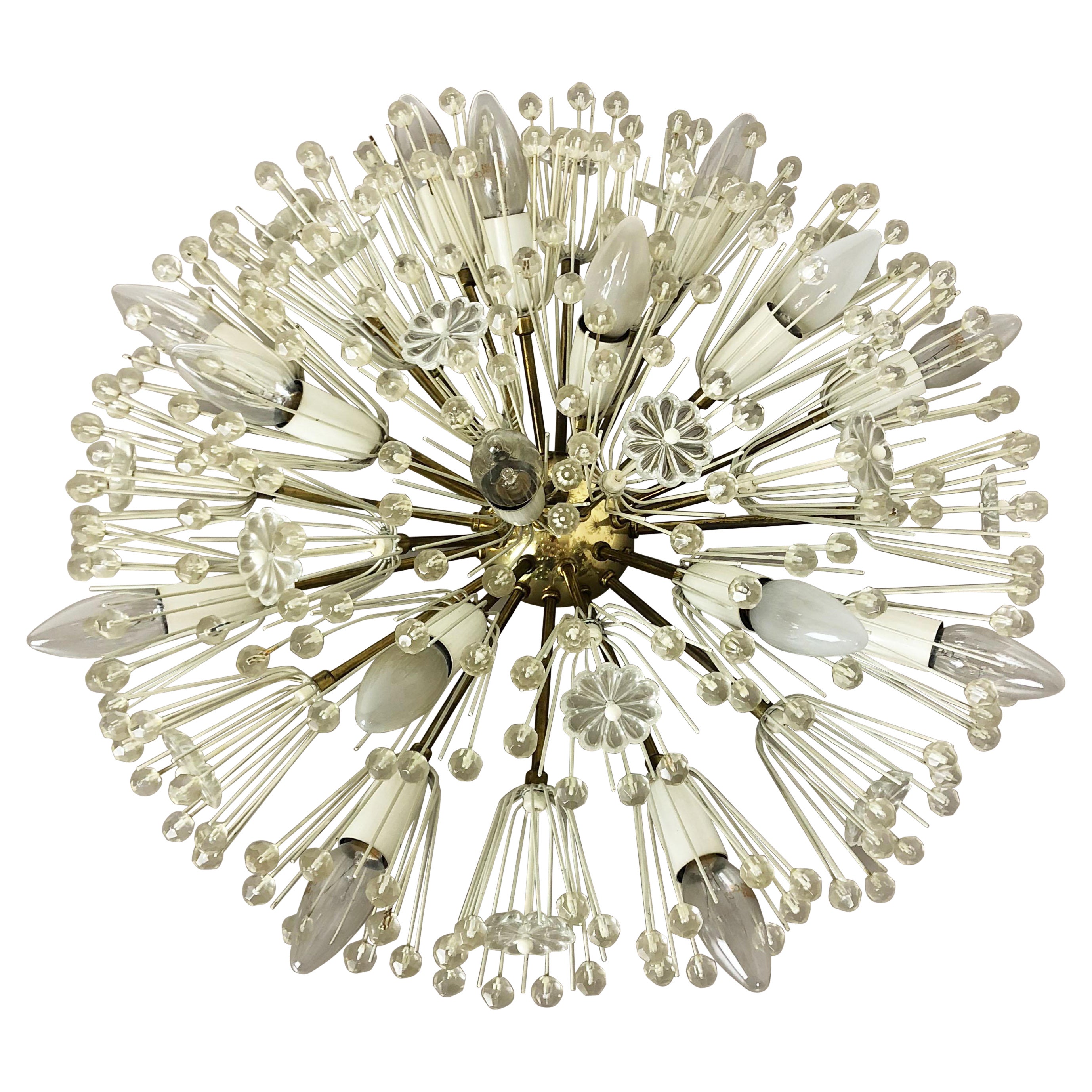 Large Snowball Ceiling Light, Emil Stejnar for Rupert Nikoll, Austria, 1950s