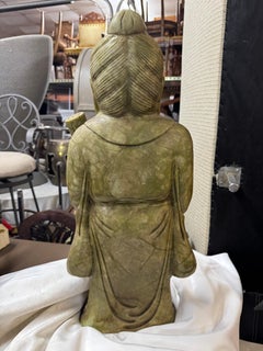 Grande scultura di Confucio in pietra ollare