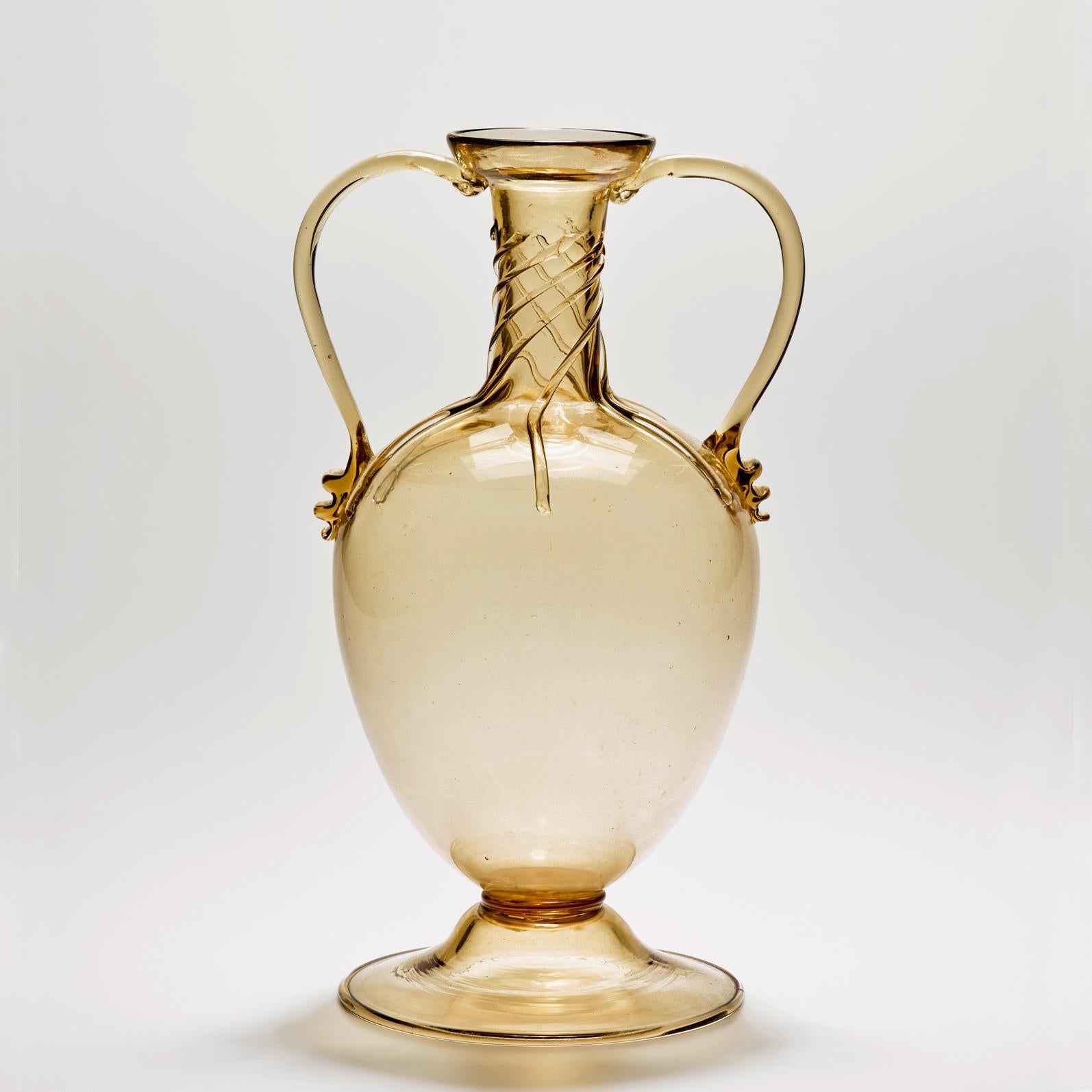 Soffiato Amphora Vase by Vittorio Zeccin for MVM Cappellin circa 1925 For Sale 2