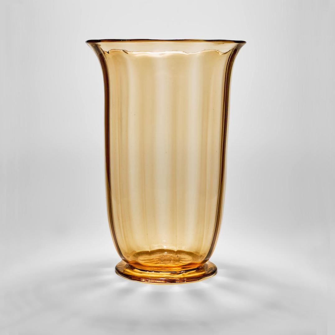 Grande vaso Soffiato di Vittorio Zecchin per MVM Cappellin, Murano 1925 In condizioni ottime in vendita a London, GB