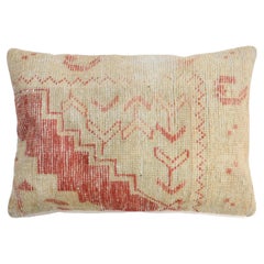 Large Soft Red Oushak Rug Pillow