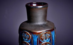 Large Soholm Vase 3347 in classic blue made in Denmark 1960s