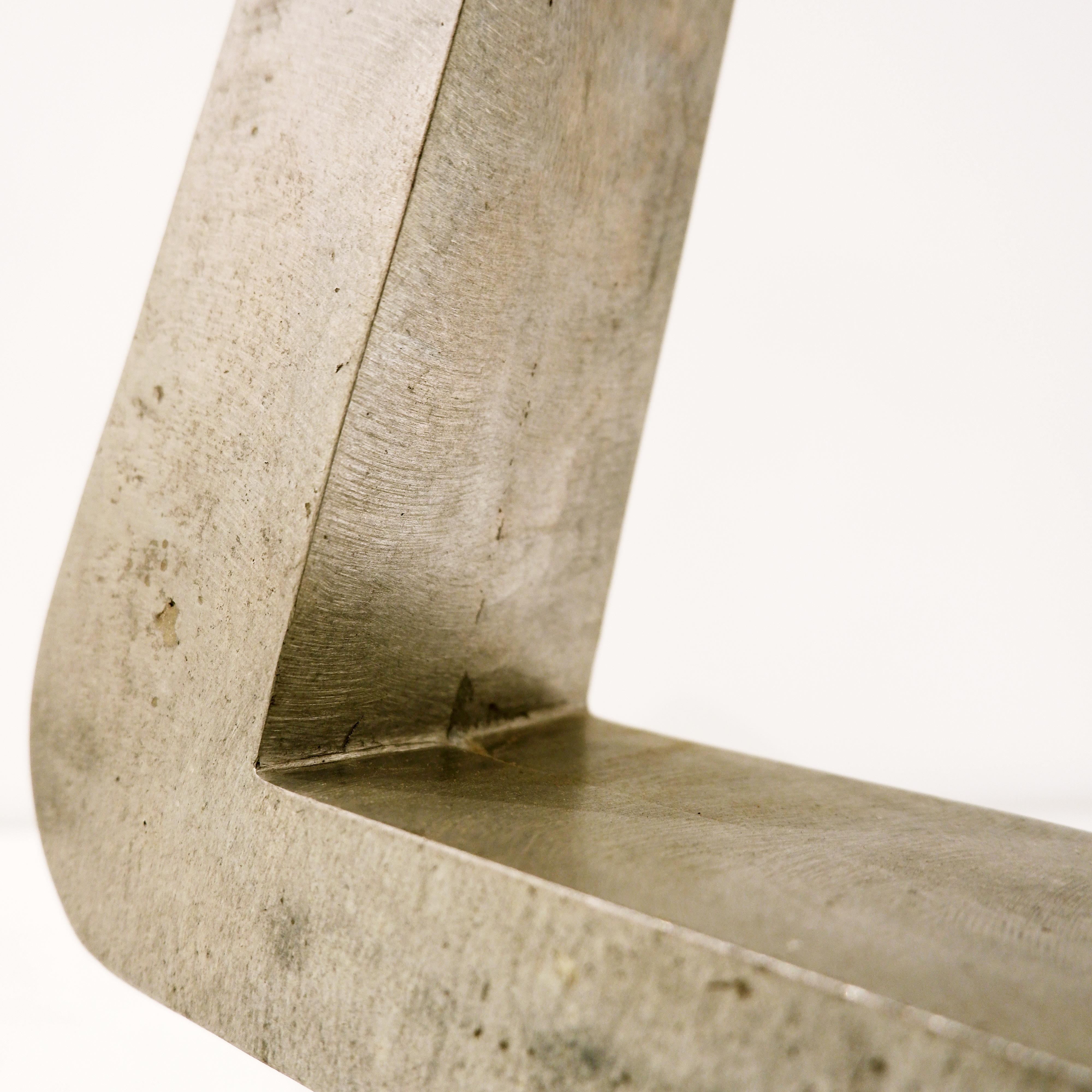 Gran lámpara de sobremesa de aluminio macizo - Años 70 en venta 4