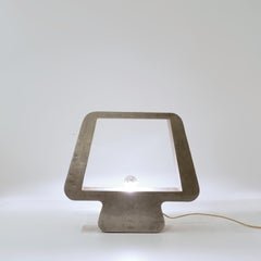 Large solid aluminum table lamp - 1970s