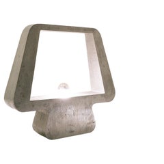 Große Tischlampe aus massivem Aluminium - 1970er Jahre