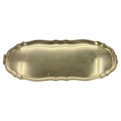 Large Solid Brass Art Nouveau Centrepiece Barware Tray 