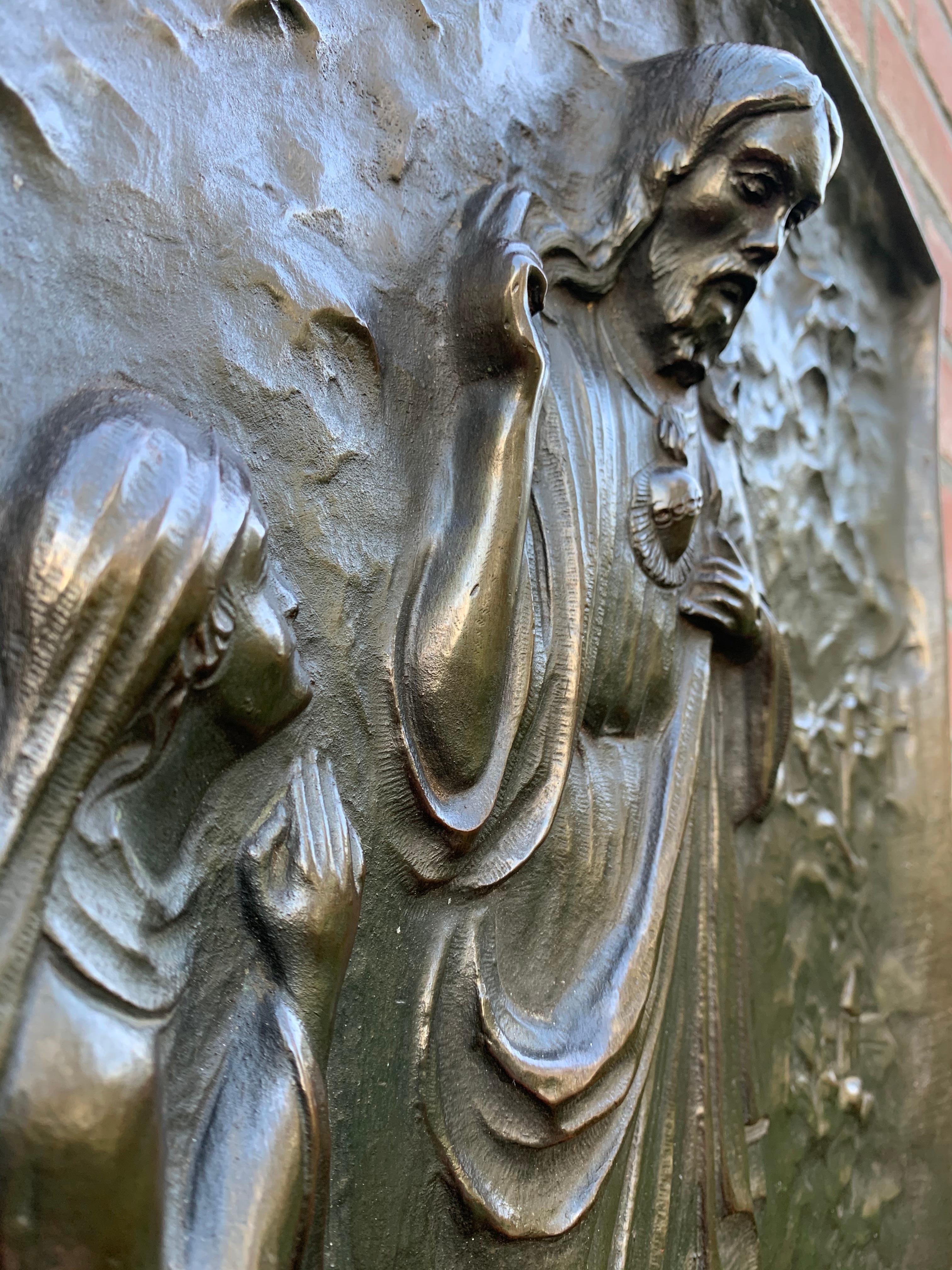 Large, Solid Bronze Wall Sculpture / Plaque, the Resurrection of Jesus Christ 3