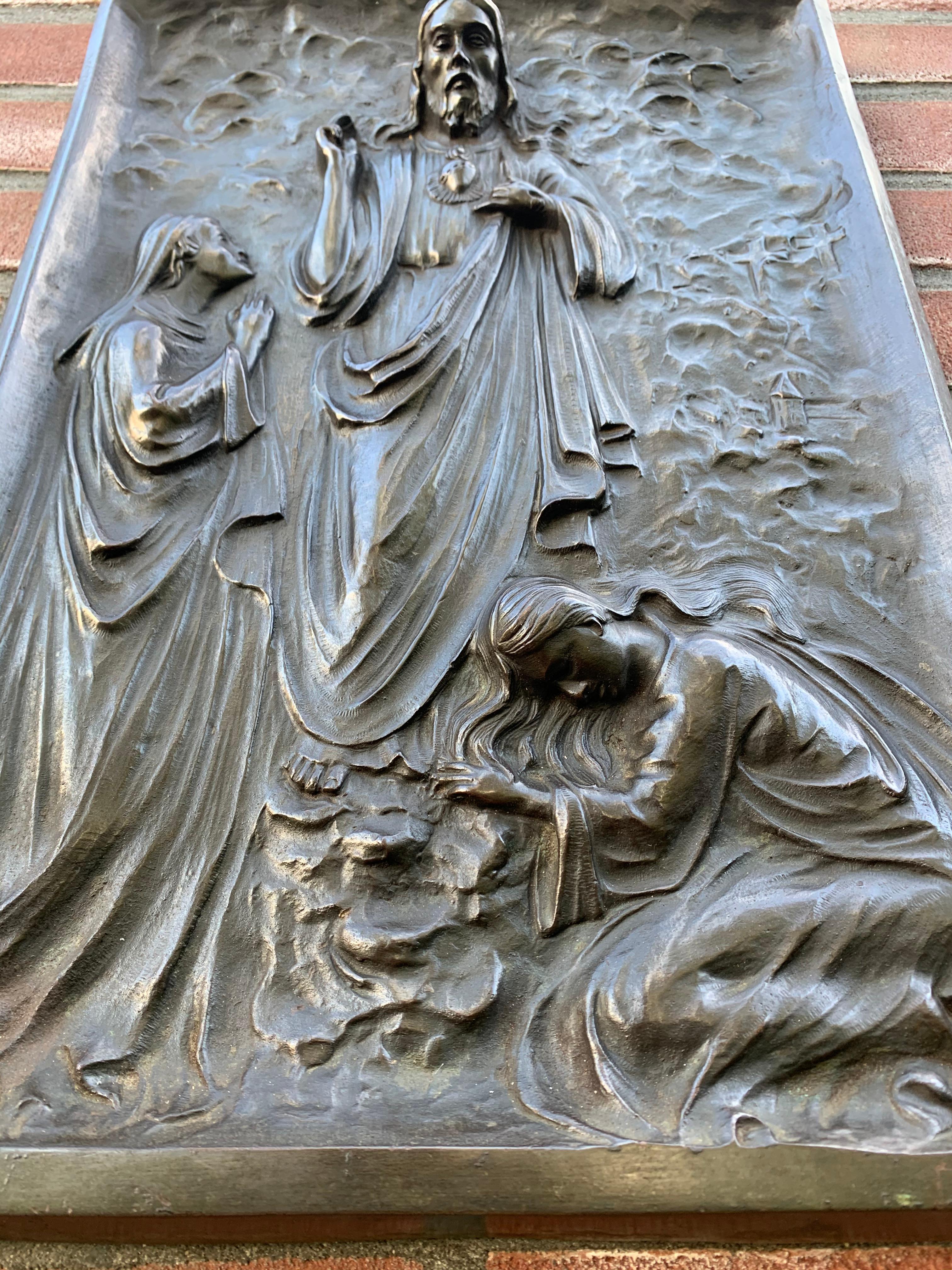 Large, Solid Bronze Wall Sculpture / Plaque, the Resurrection of Jesus Christ 4
