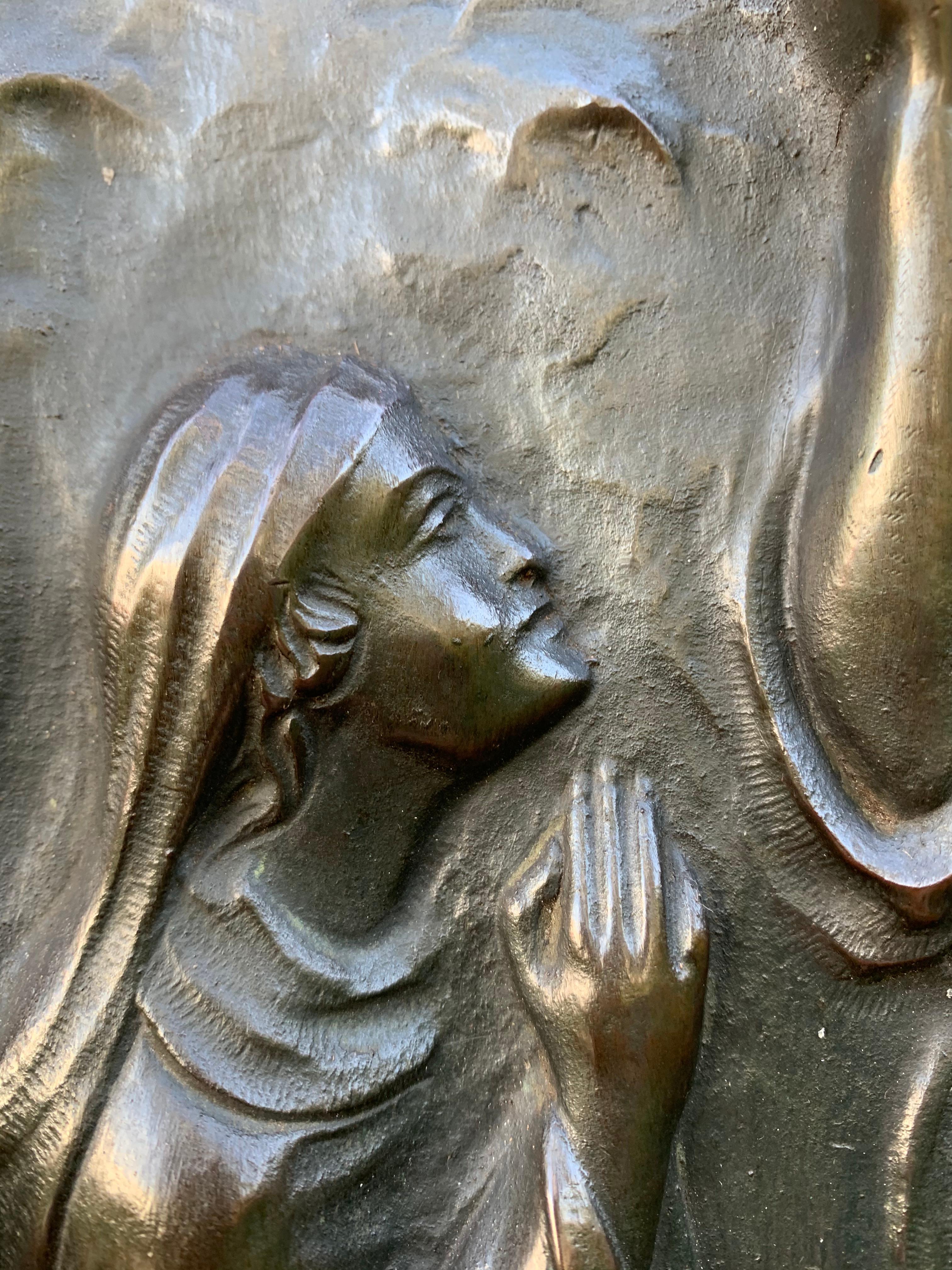 Large, Solid Bronze Wall Sculpture / Plaque, the Resurrection of Jesus Christ 9