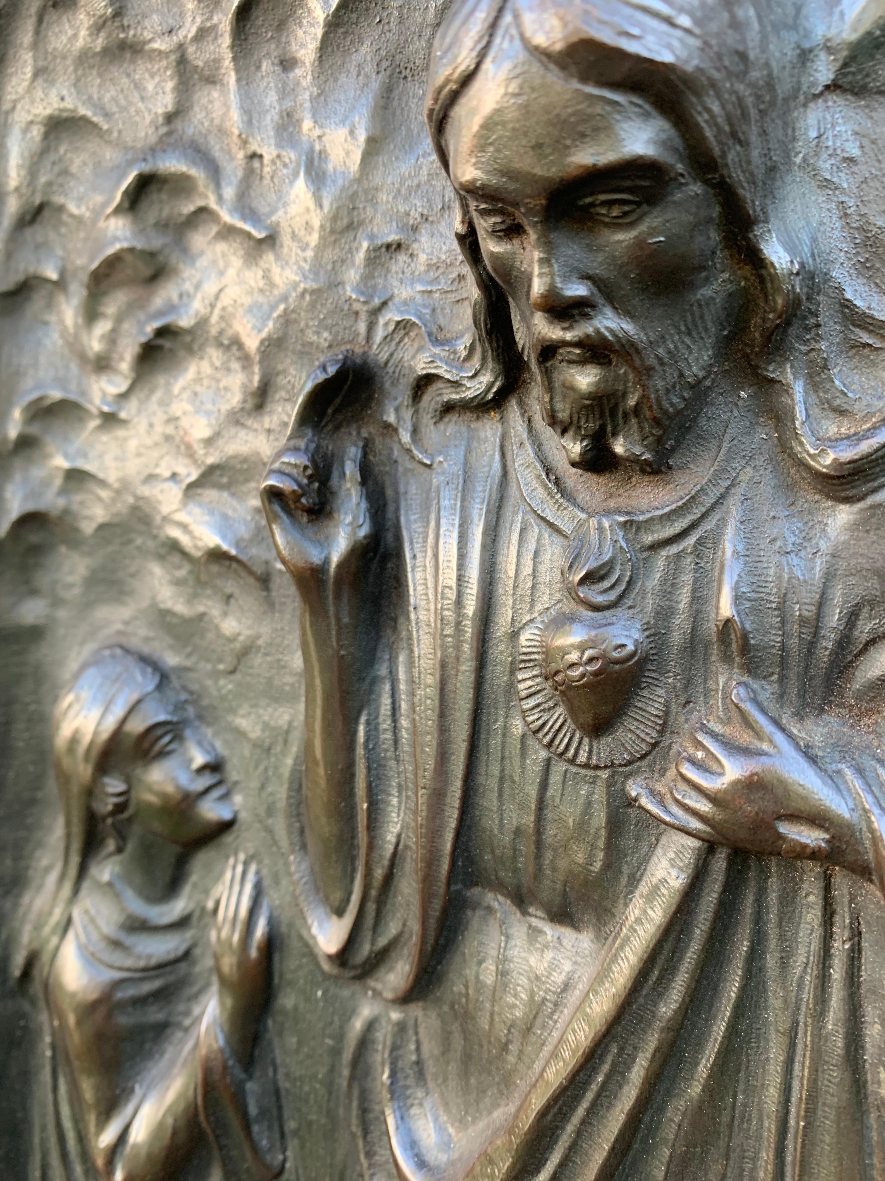 Arts and Crafts Large, Solid Bronze Wall Sculpture / Plaque, the Resurrection of Jesus Christ