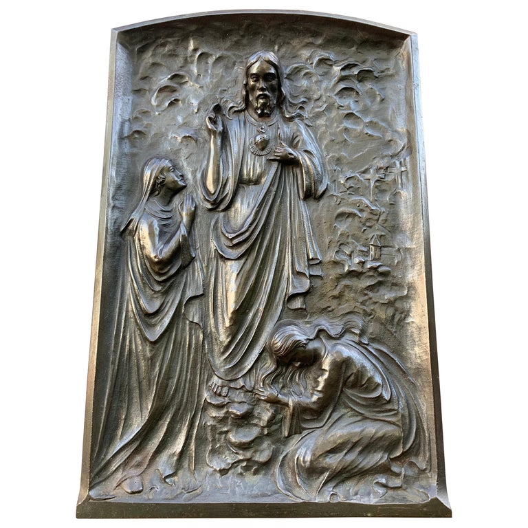 Brass sculpture Jesus Christ 3D,Ancient Portrait Jesus, ancient Decor