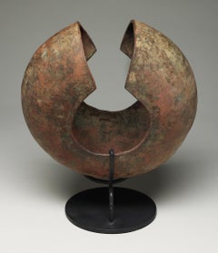Large Solid Copper Hollow Circular Form Mbole Currency DRC Africa Early 20th C