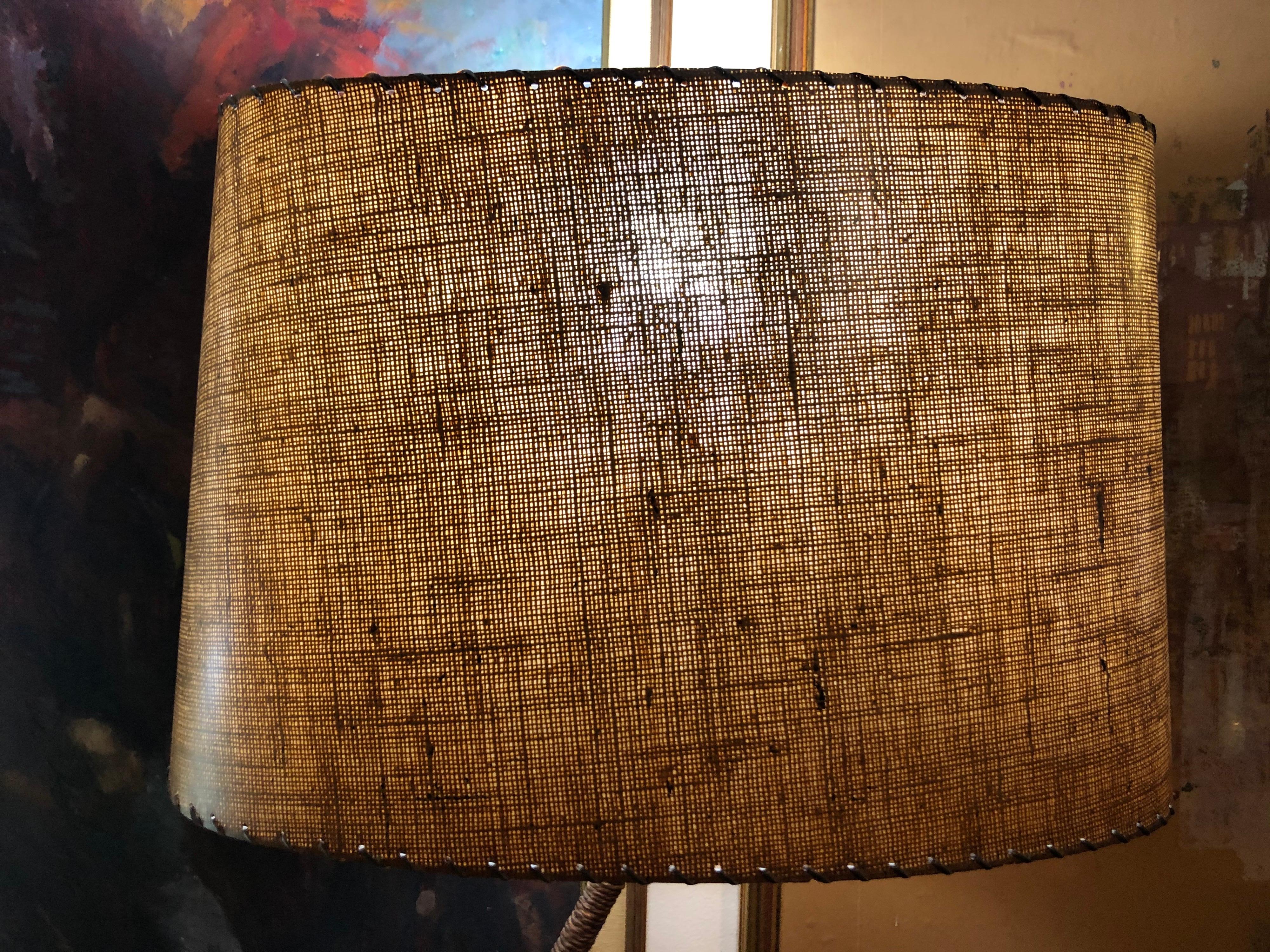 Large Solid Driftwood Lamp with Shade 8