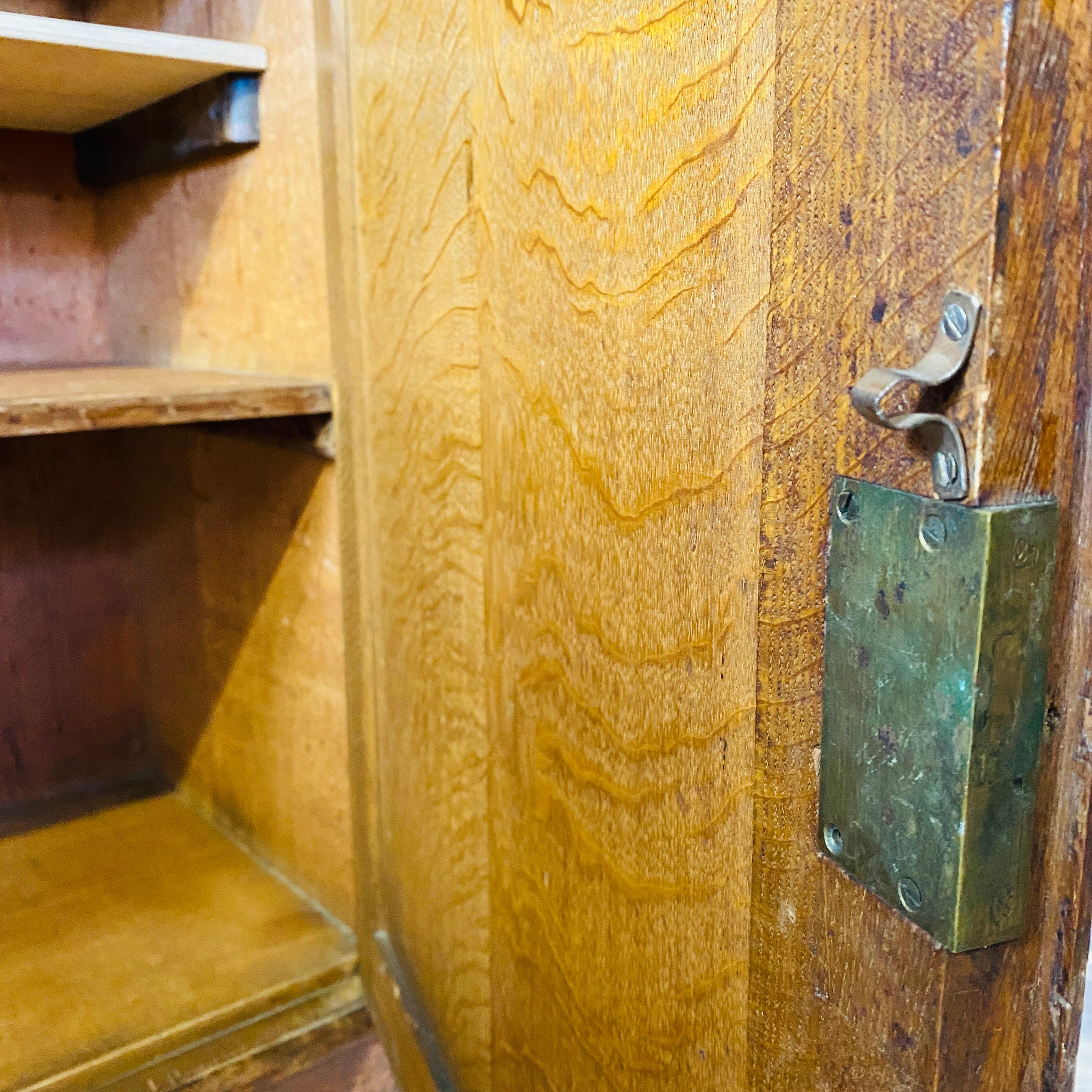 Large Solid Oak English Sideboard / Cabinet, 1920s 5