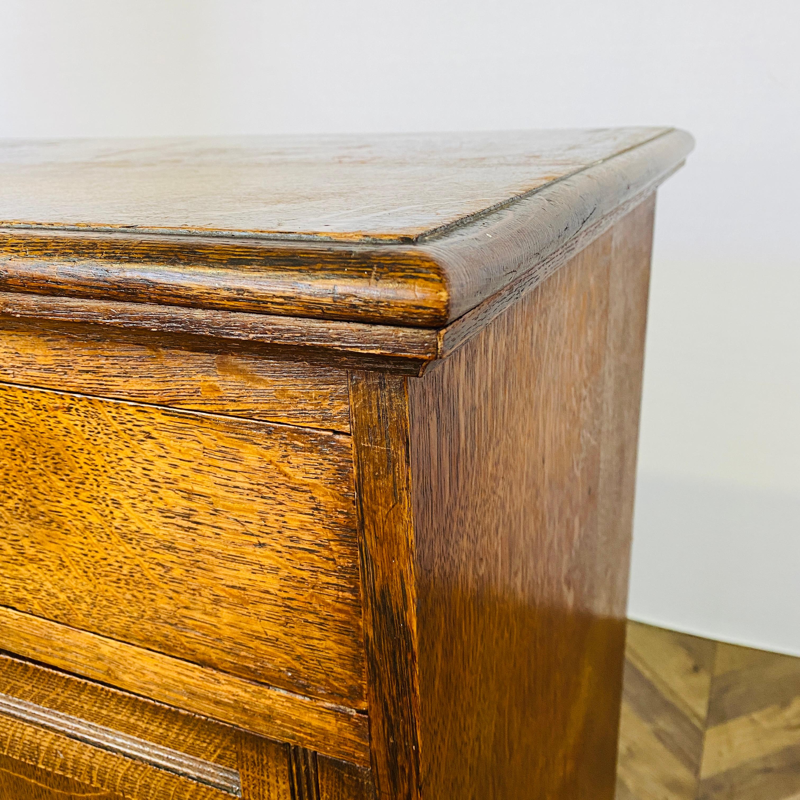 Large Solid Oak English Sideboard / Cabinet, 1920s 10