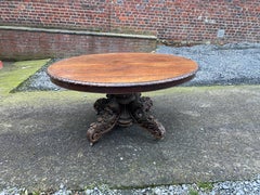 Grande table en chêne massif de style Louis XIII, vers 1930 Longueur maximale 350 cm