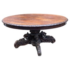 Antique Large solid oak table in Louis XIII style, circa 1930 Maximum length 350 cm 