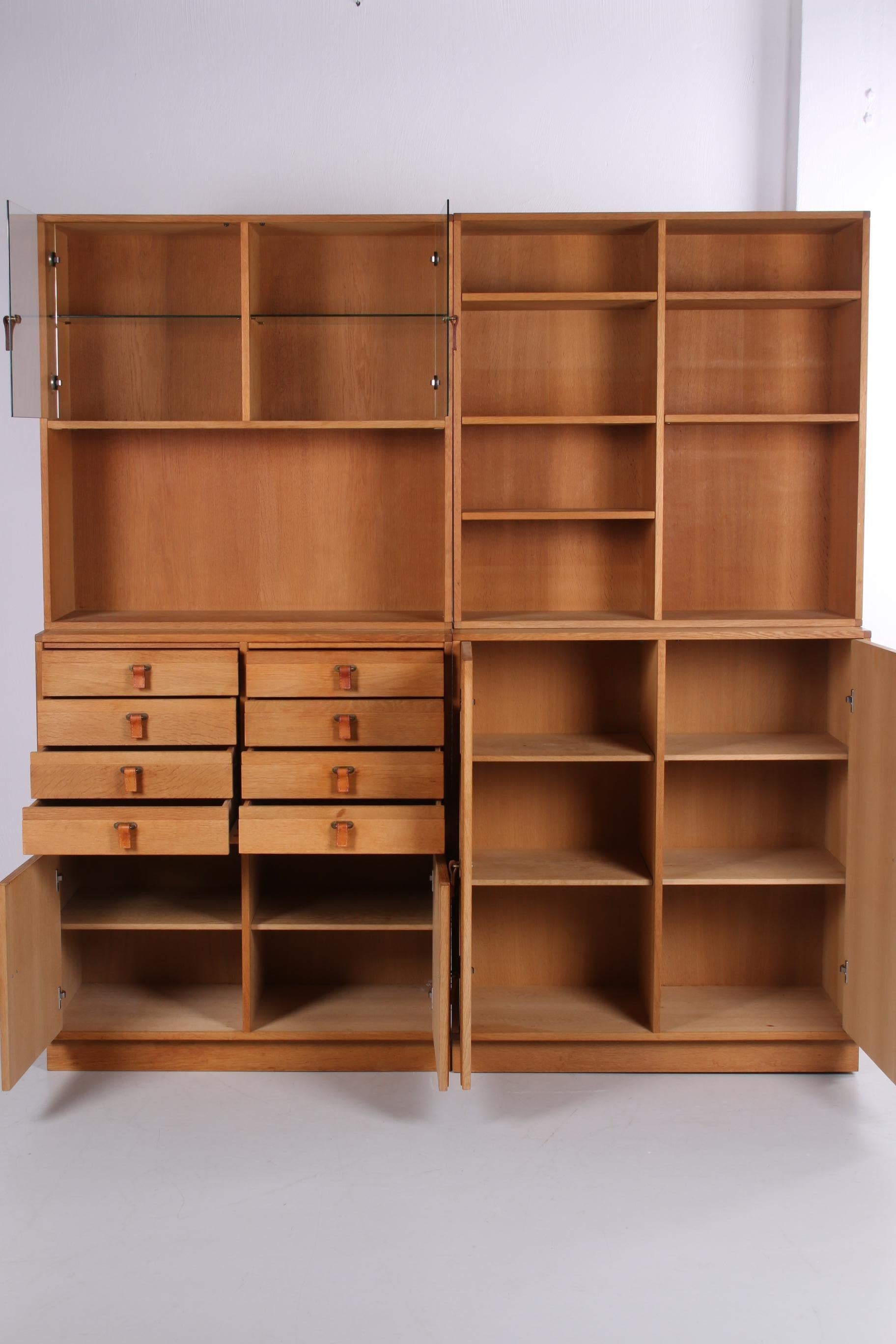 Mid-Century Modern Large Solid Oak Wall Cabinet from  Kurt Ostervig  5 Parts 1970s For Sale