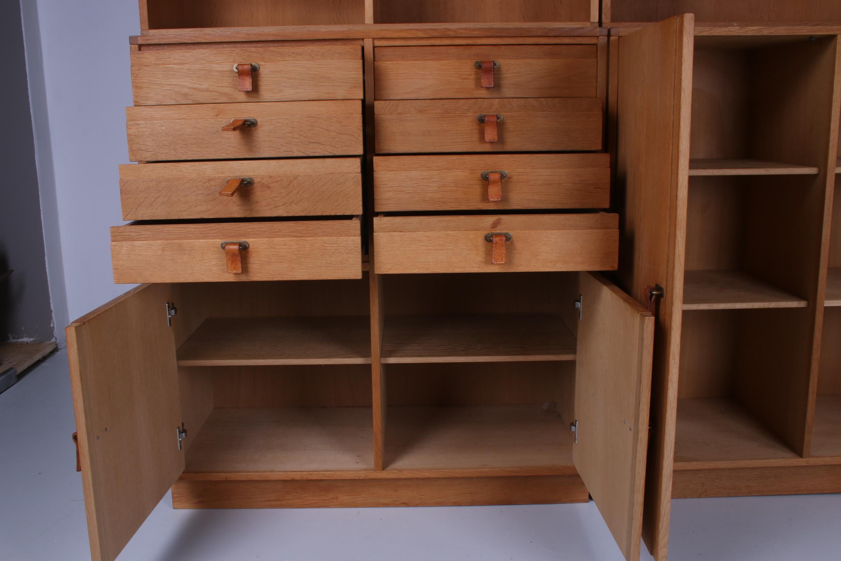 Large Solid Oak Wall Cabinet from  Kurt Ostervig  5 Parts 1970s For Sale 9