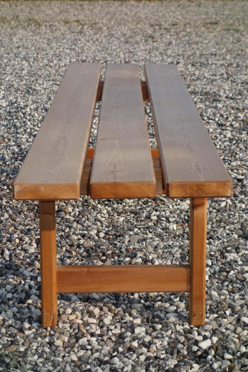 Mid-Century Modern Large Solid Pine Bench by Danish Architects Friss & Moltke For Sale