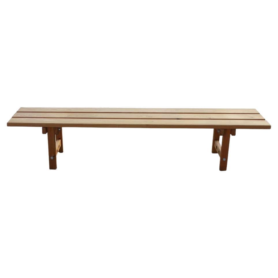 Large Solid Pine Bench by Danish Architects Friss & Moltke