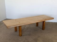 Large Solid Pine Dining Table, Danish Cabinetmaker, 1980s