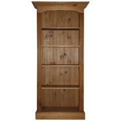 Retro Large Solid Pine Farmhouse Country Bookcase Lovely Natural Wood Finish and Feel