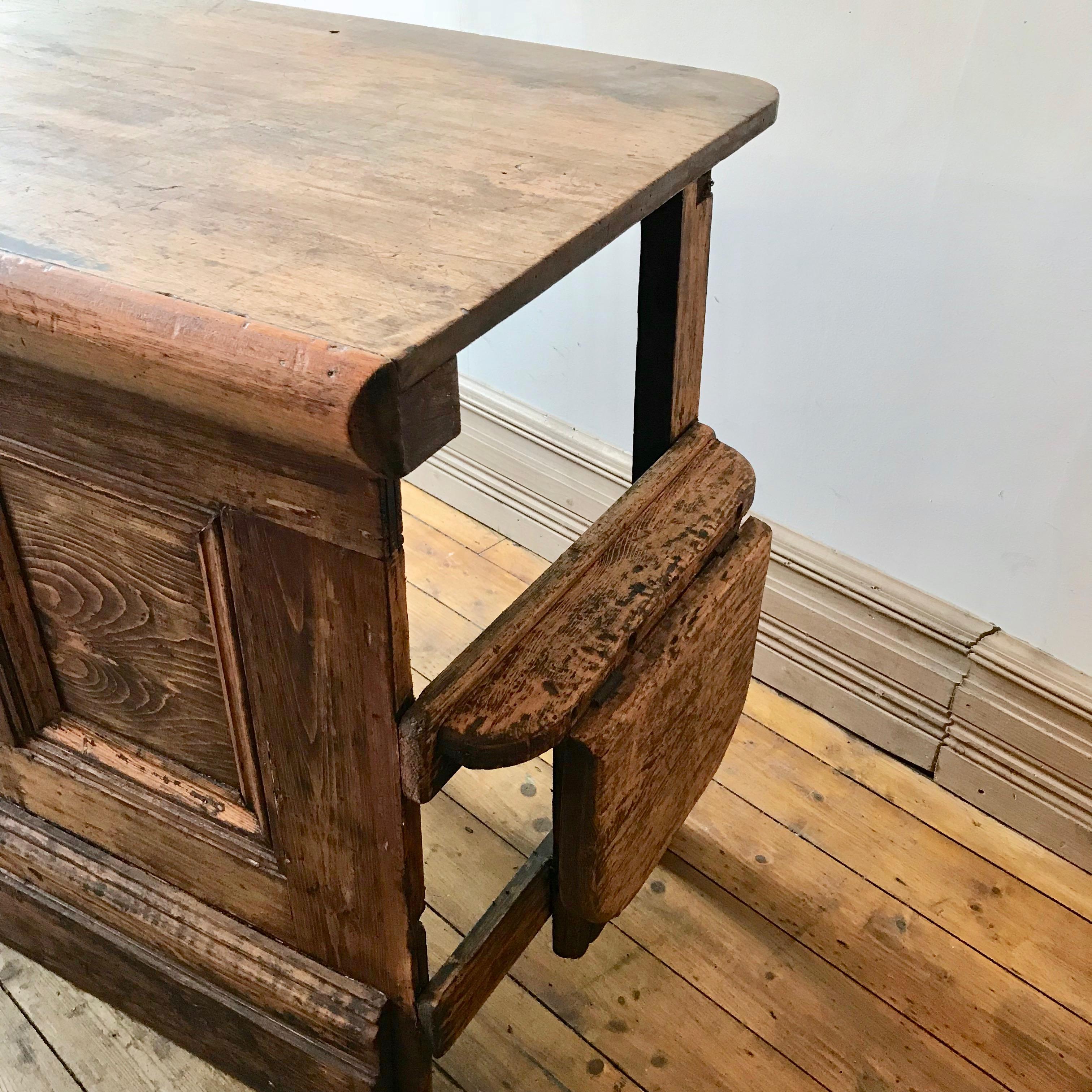 Large Solid Pine Victorian Shop Counter For Sale 4