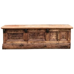 Large Solid Pine Victorian Shop Counter