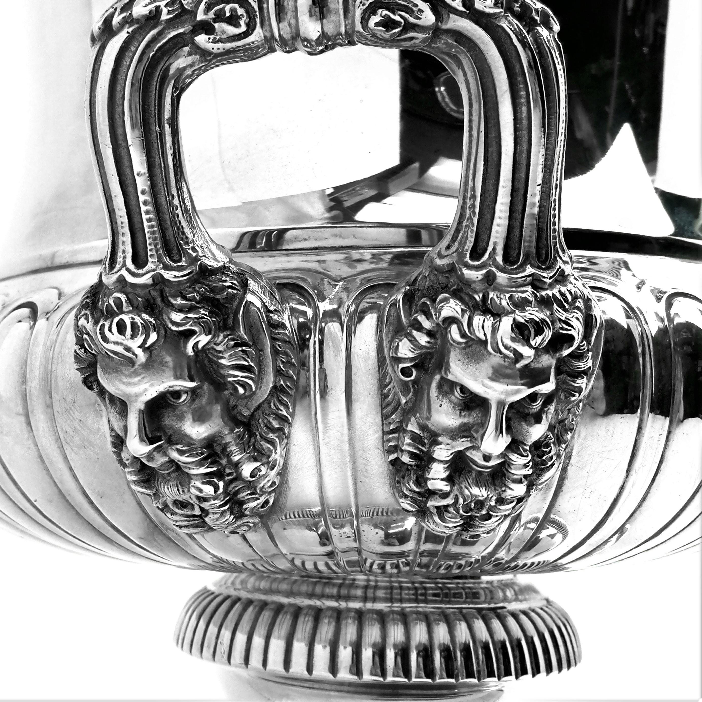 20th Century Large Solid Silver Champagne Wine Cooler Italian, circa 1960