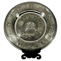 Large Solid Silver Sterling Venus Rosewater Dish 1872 Wimbledon Tennis