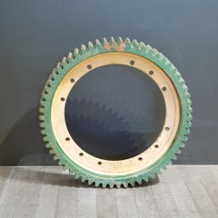 Large Solid Steel Factory or Tractor Gear c.1940