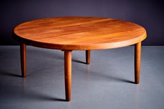 Mid-Century Modern Solid Teak Coffee Table, Denmark, 1960s, 118cm