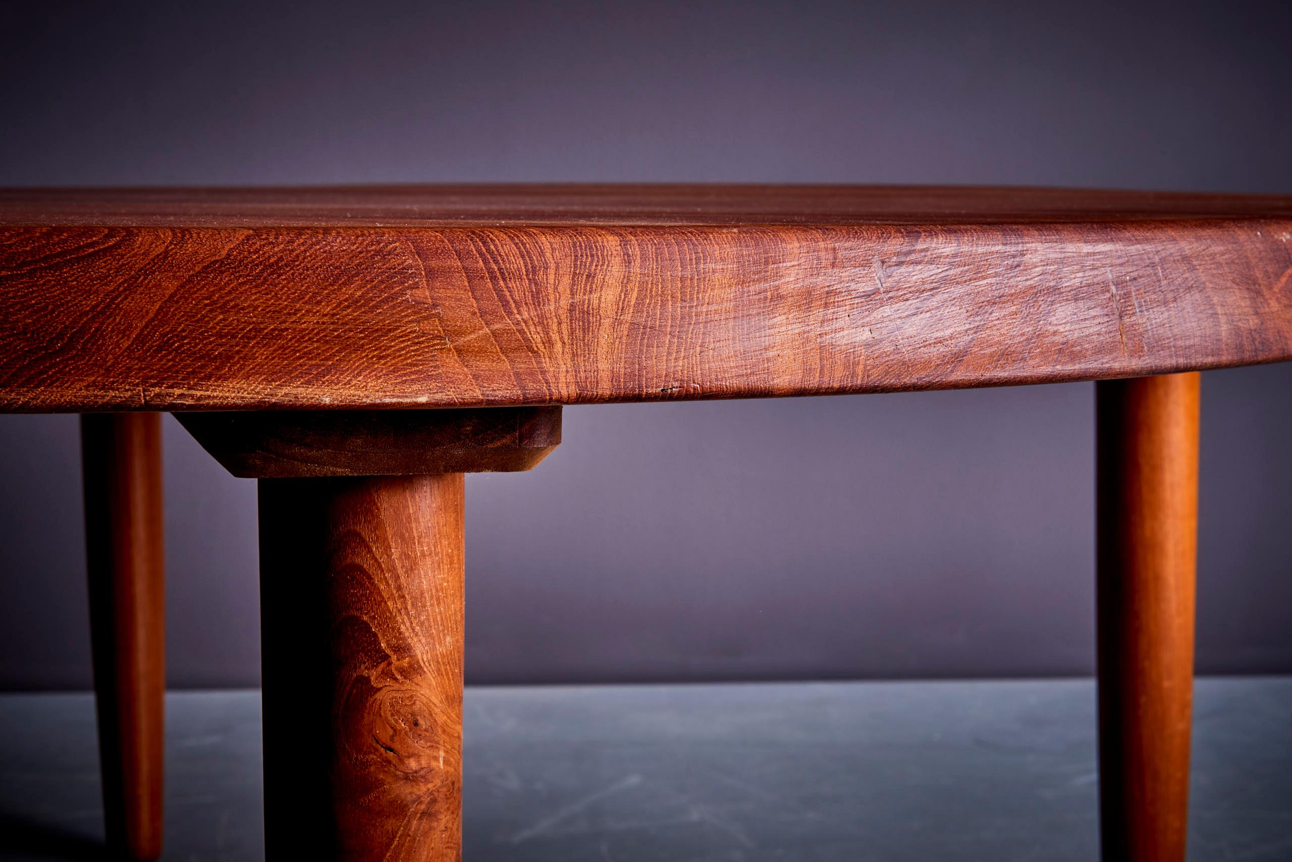 Mid-Century Modern Large Solid Teak Coffee Table, 1960s Denmark For Sale
