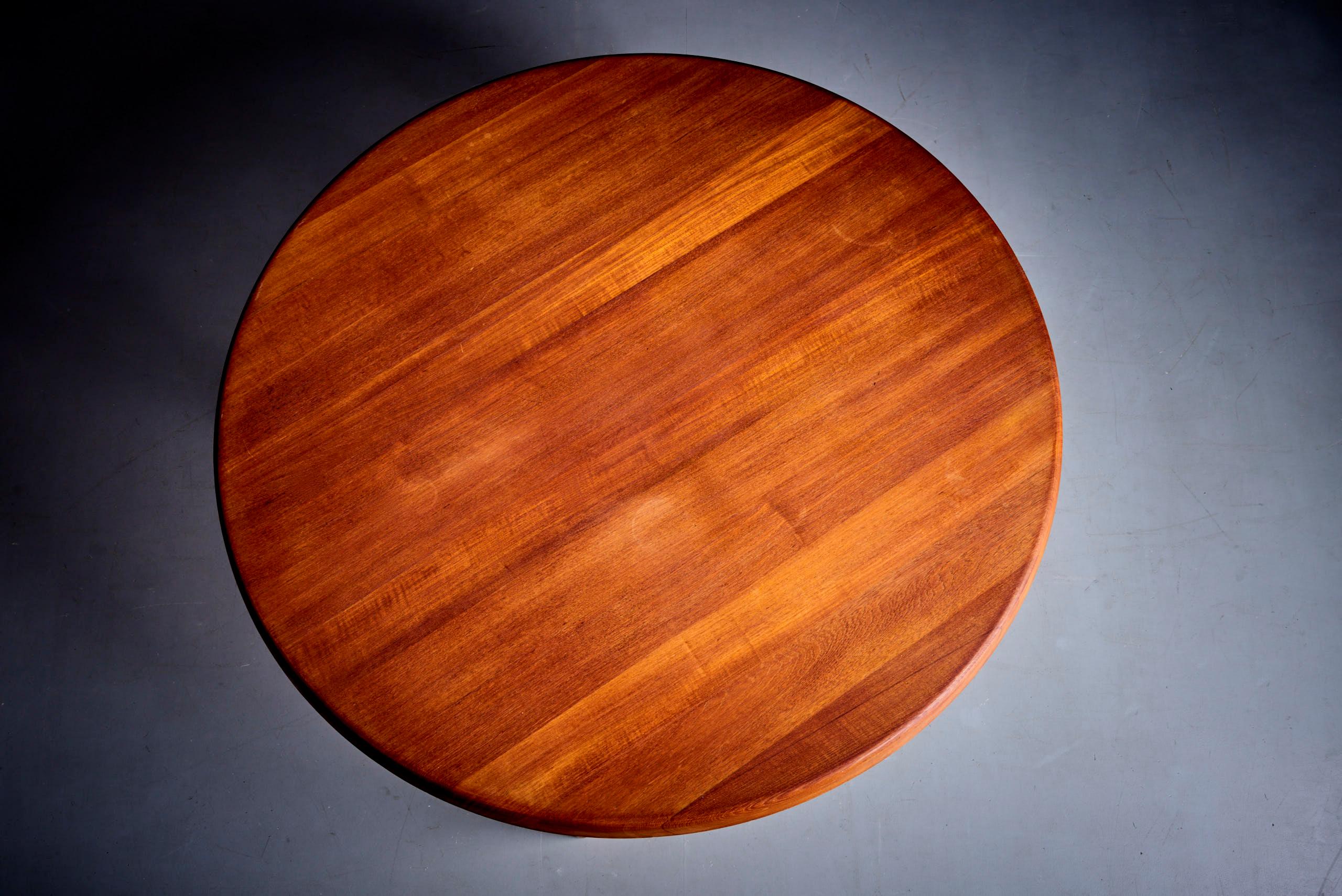 Mid-20th Century Large Solid Teak Coffee Table, 1960s Denmark For Sale
