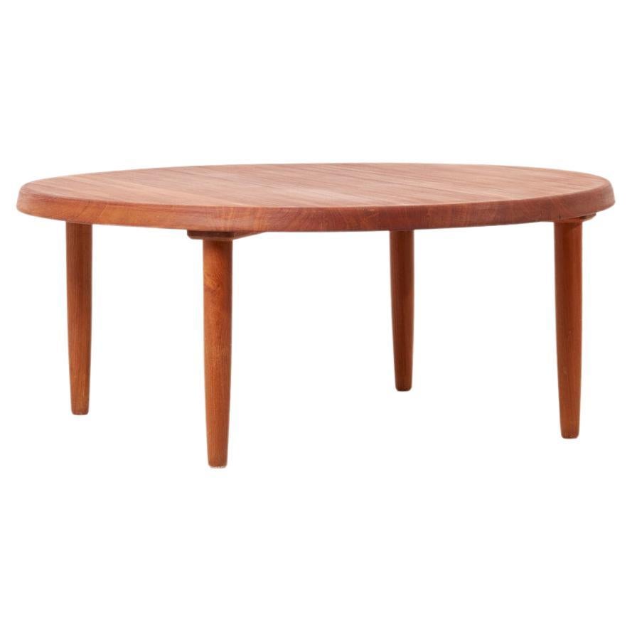 Large Solid Teak Coffee Table, 1960s Denmark For Sale