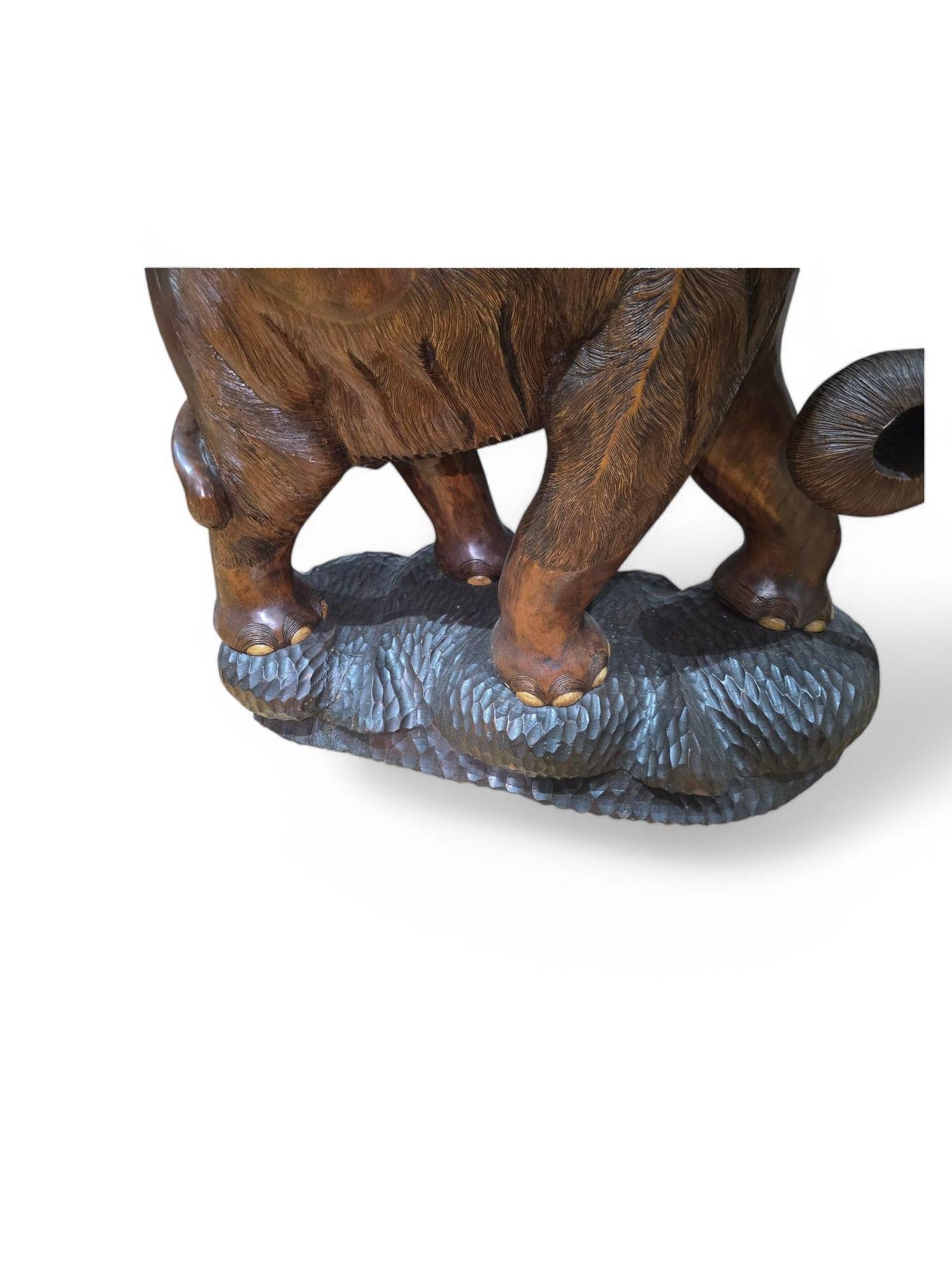 Elefante grande in Wood - anni '50  120 cm in vendita 1