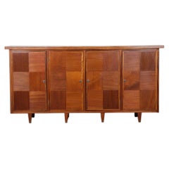 Large solid wood sideboard, a modernist piece from the 1950s