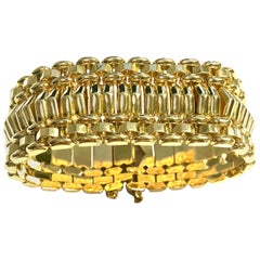 Large Solid Yellow Gold Vintage Bracelet