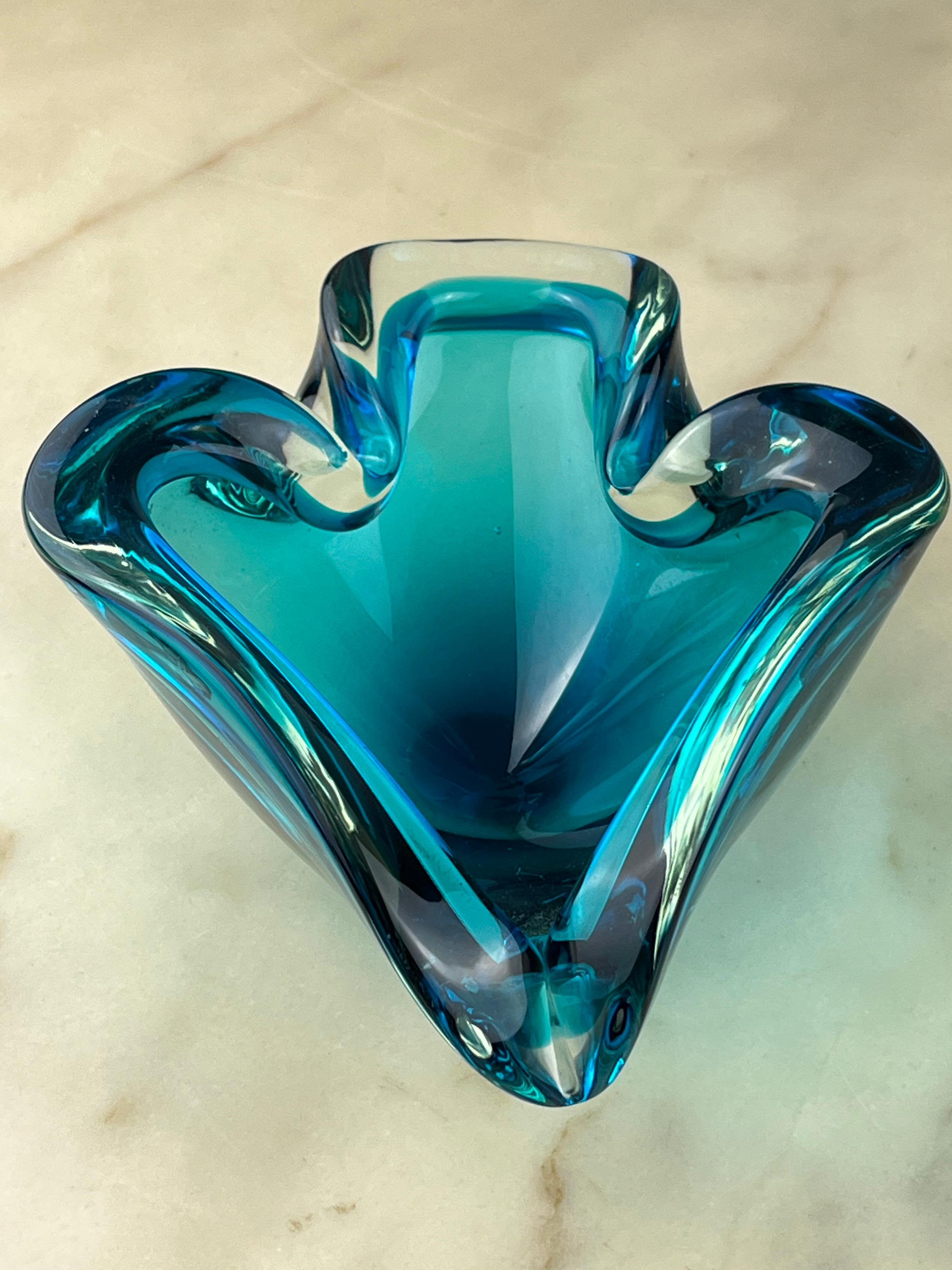 Italian Large Sommerso Murano Glass Ashtray/Valet tray, Italy, 1960s 