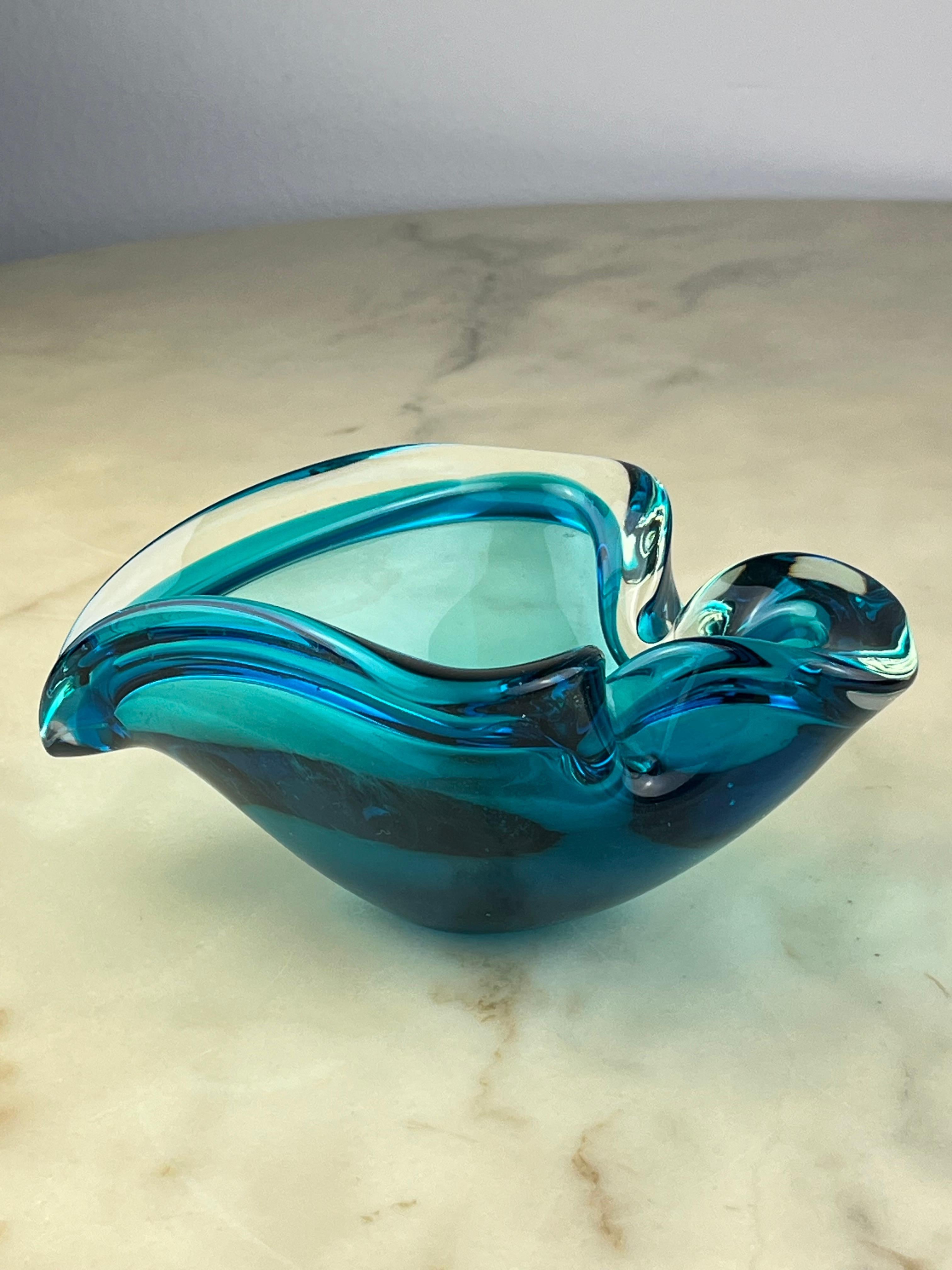 Large Sommerso Murano Glass Ashtray/Valet tray, Italy, 1960s  In Good Condition For Sale In Palermo, IT