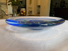 Large Sommerso Murano Glass Platter (SIGNED)