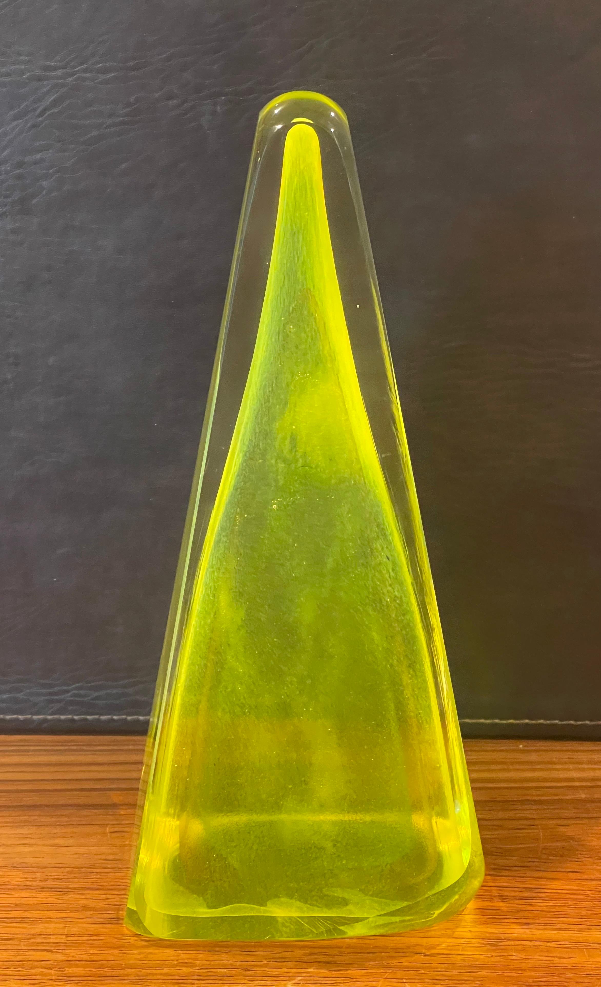 uranium glass sculpture