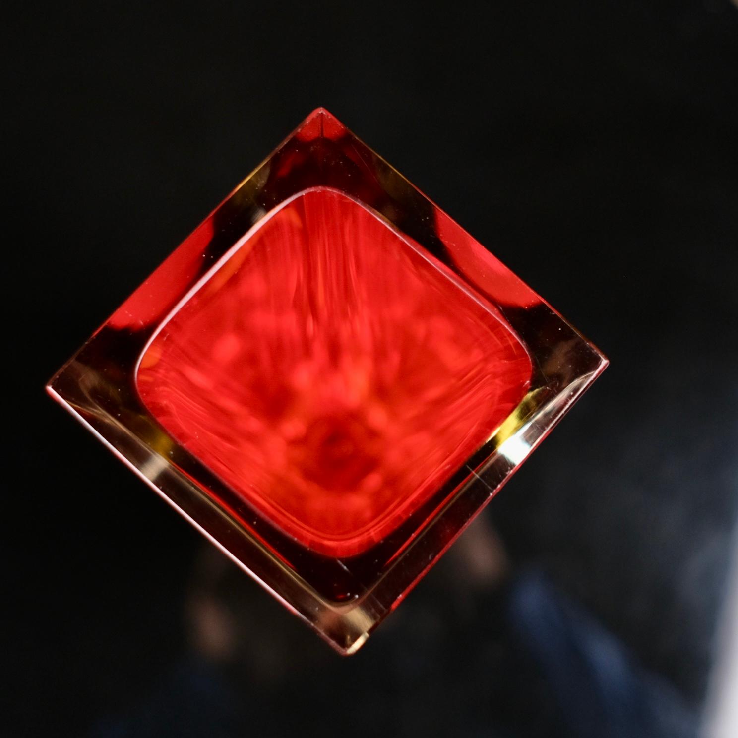 Large Sommerso vase in Murano glass, Italy, 1960s For Sale 2